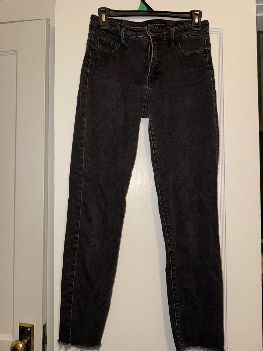 Lucky Brand Women's Dark Black Skinny Jeans